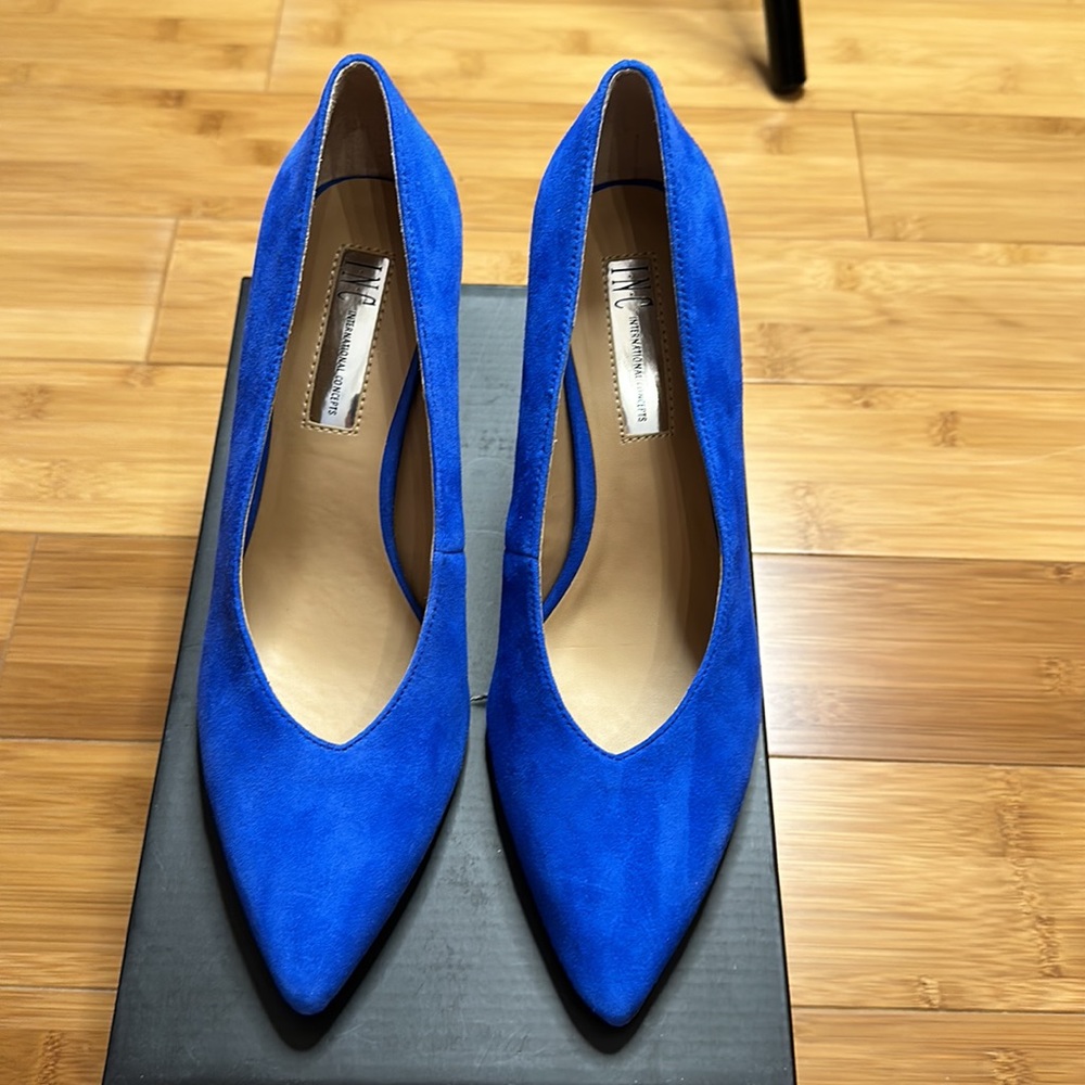 Royal blue INC International Concepts Ciaranl Choked-Up Suede Pumps